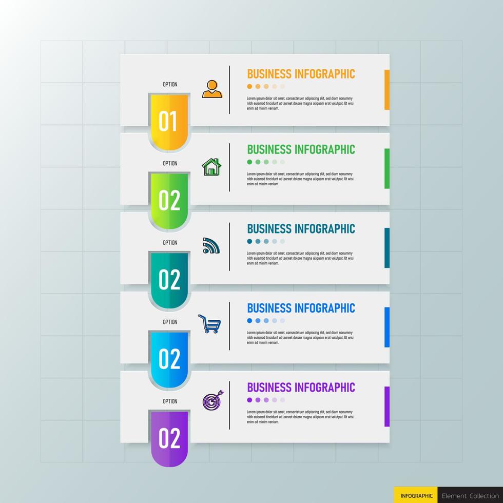 Process infographic template vector