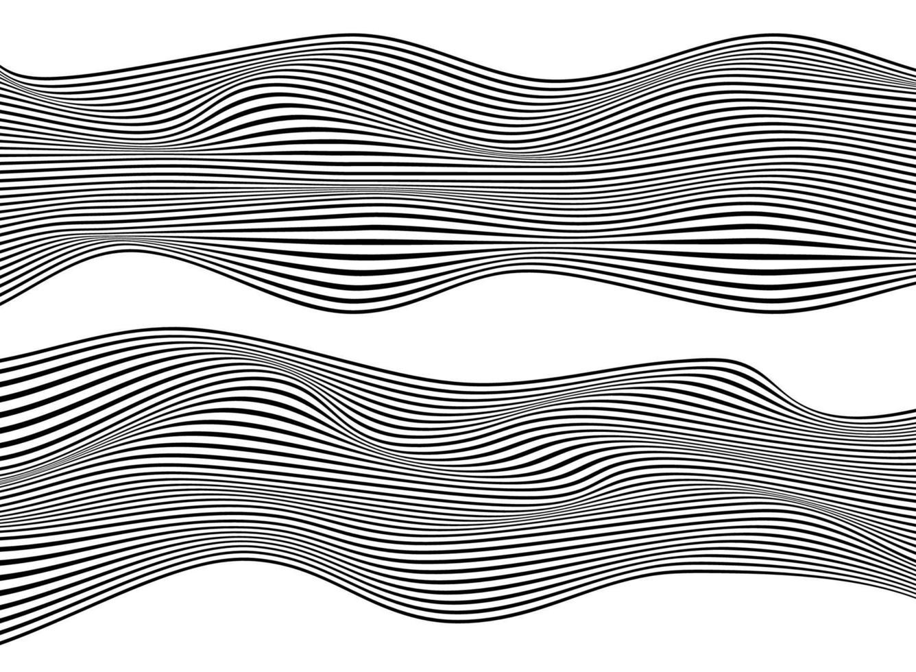 Fondo óptico vibrante de onda negra abstracta. vector