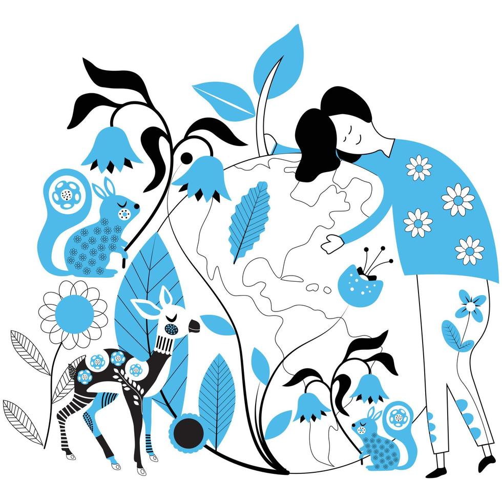 Environment ecology doodles background1 vector