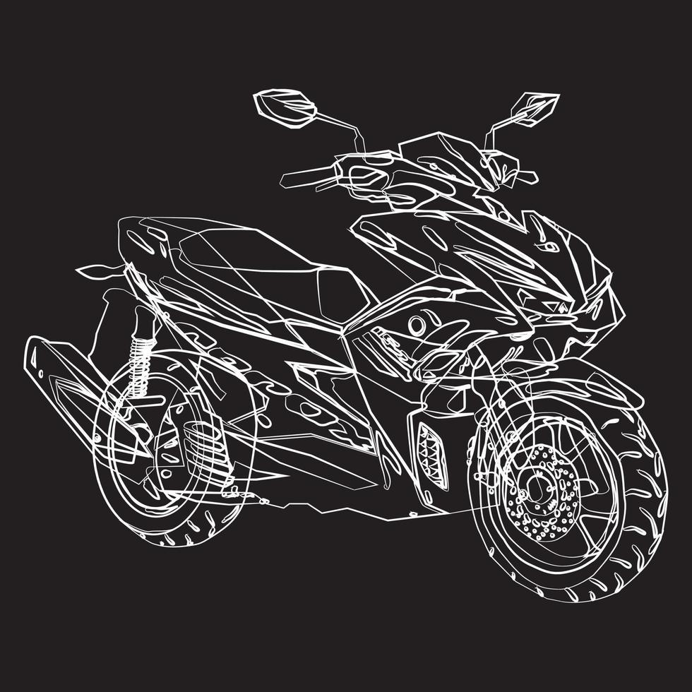 Motor Bike Vector Illustration