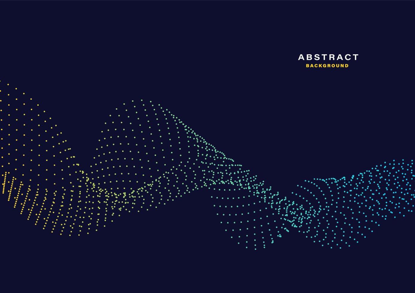 Abstract digital background with flowing particles. vector