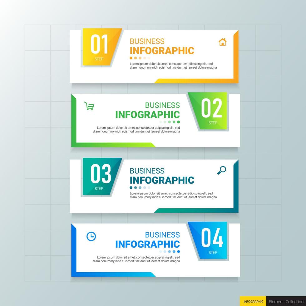 infografía de negocios abstracto colorido vector