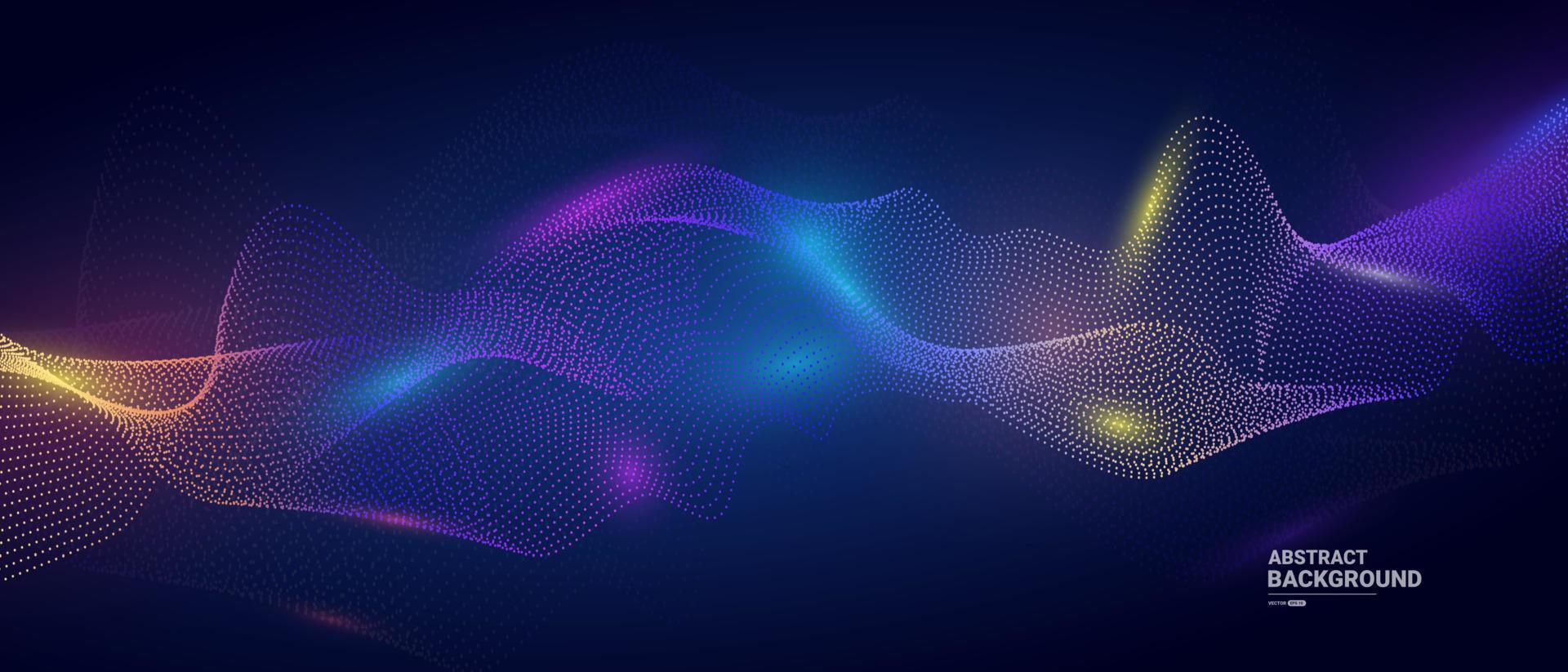 Abstract background with dynamic waves vector