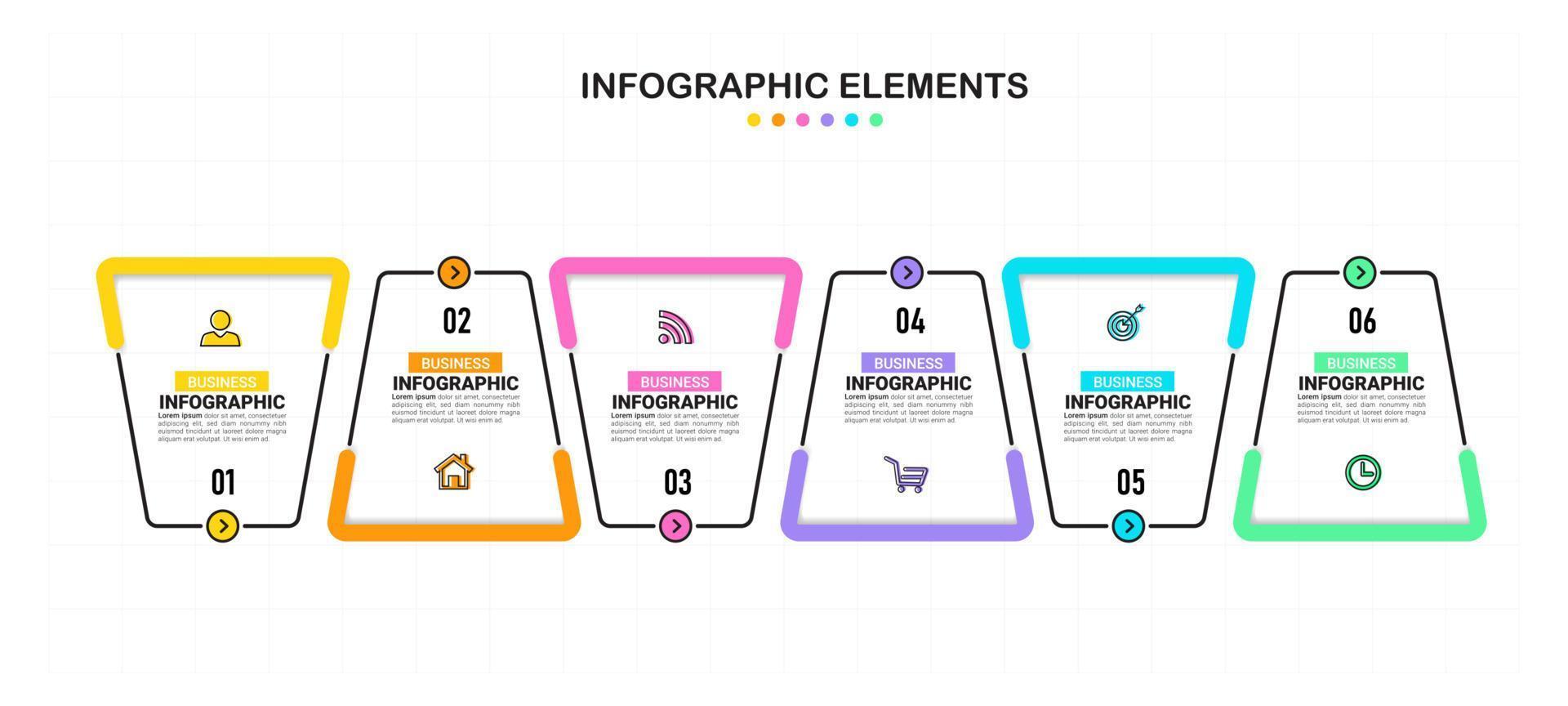 Minimal business infographics template vector