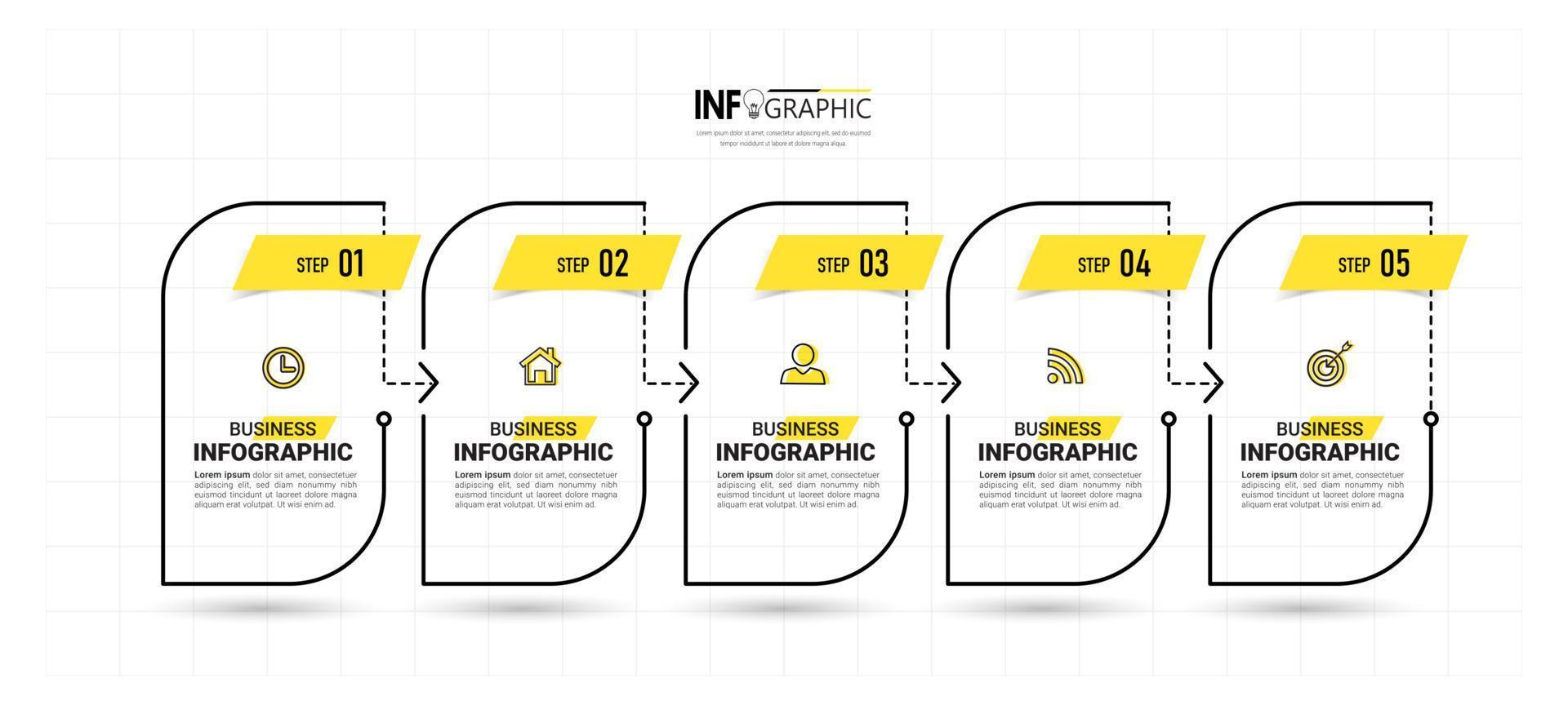 Timeline infographics design template vector