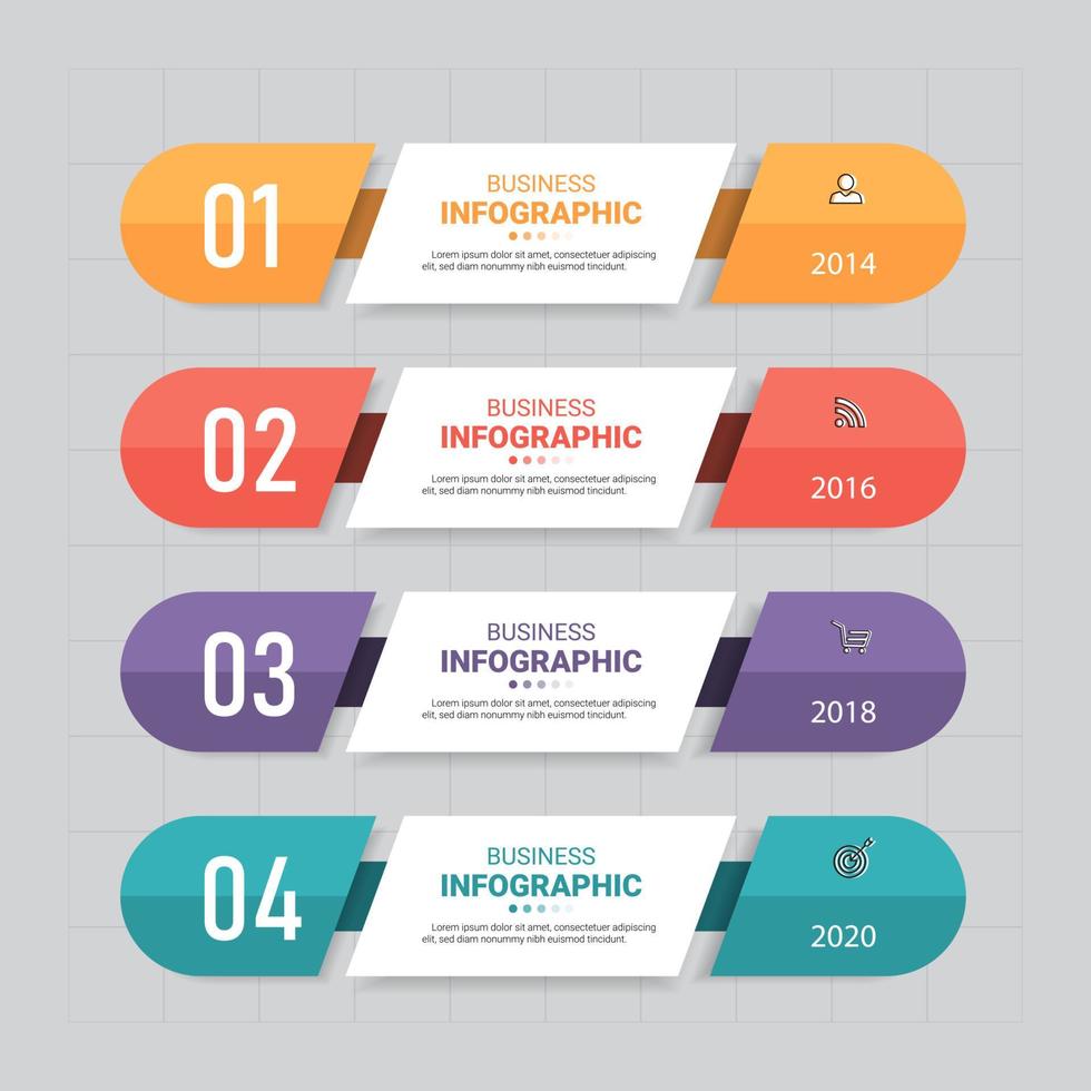 Colorful abstract business infographic vector