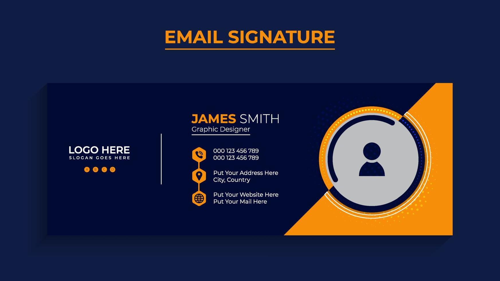 Professional modern Email signature or email footer Template design Pro Download vector