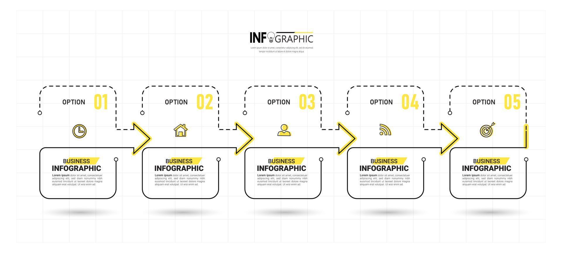 Timeline infographics design template vector