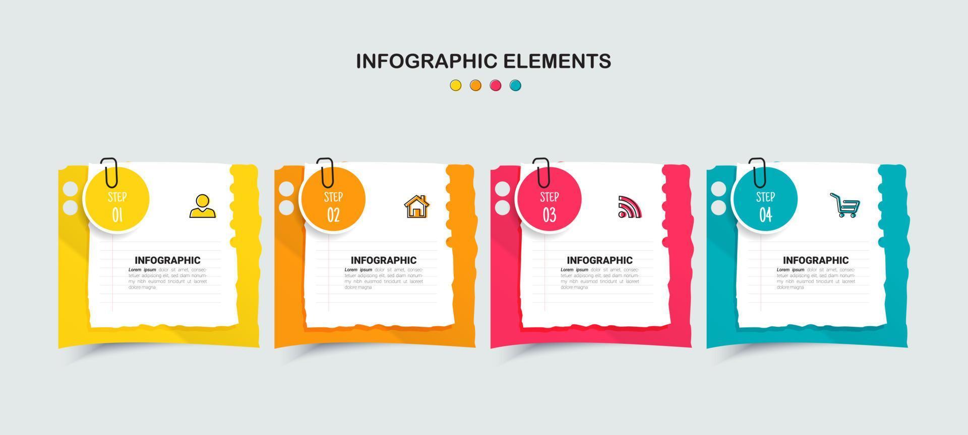 plantilla de negocio de diseño infográfico vector