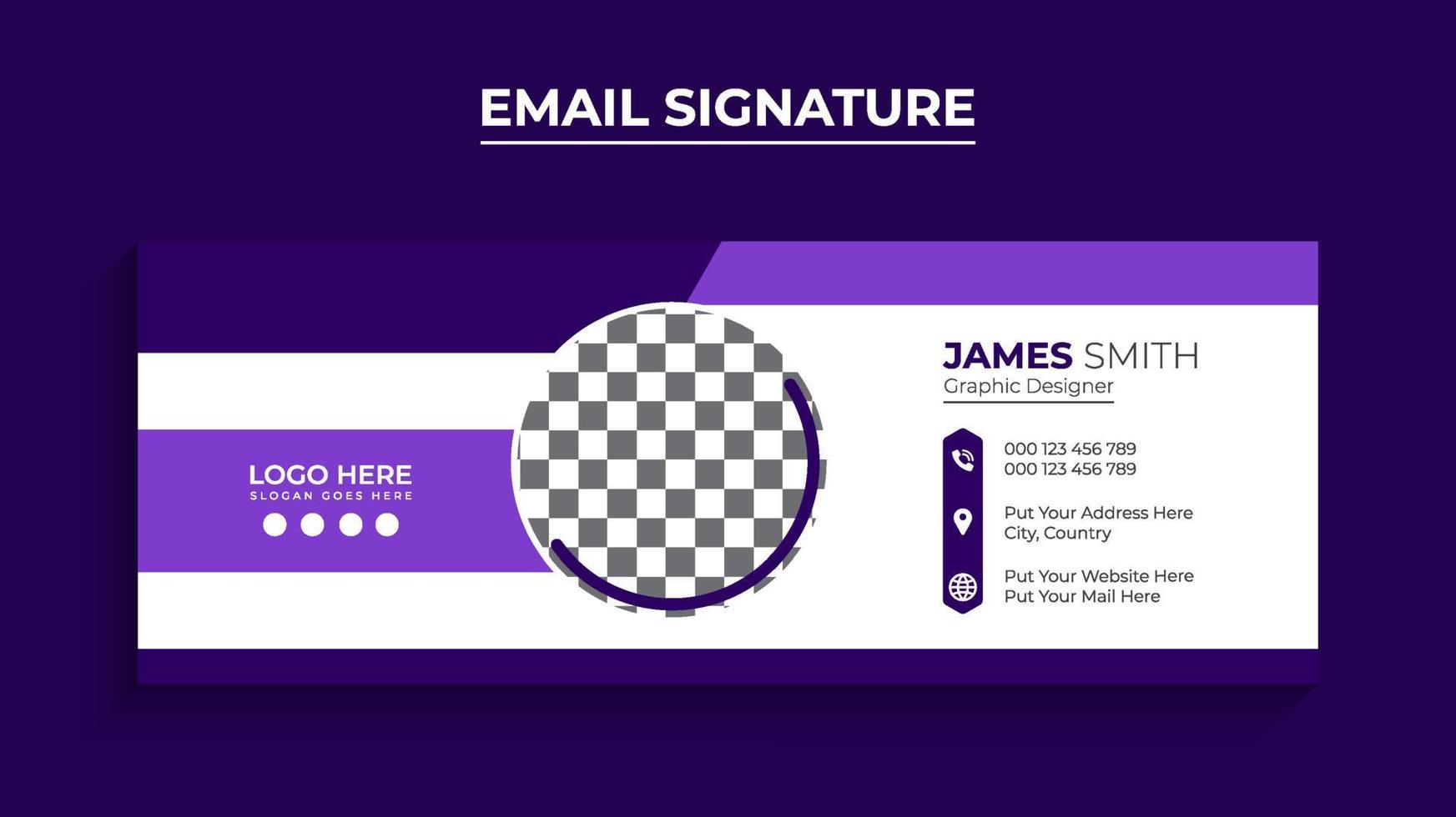 Professional modern Email signature or email footer Template design Pro Download vector