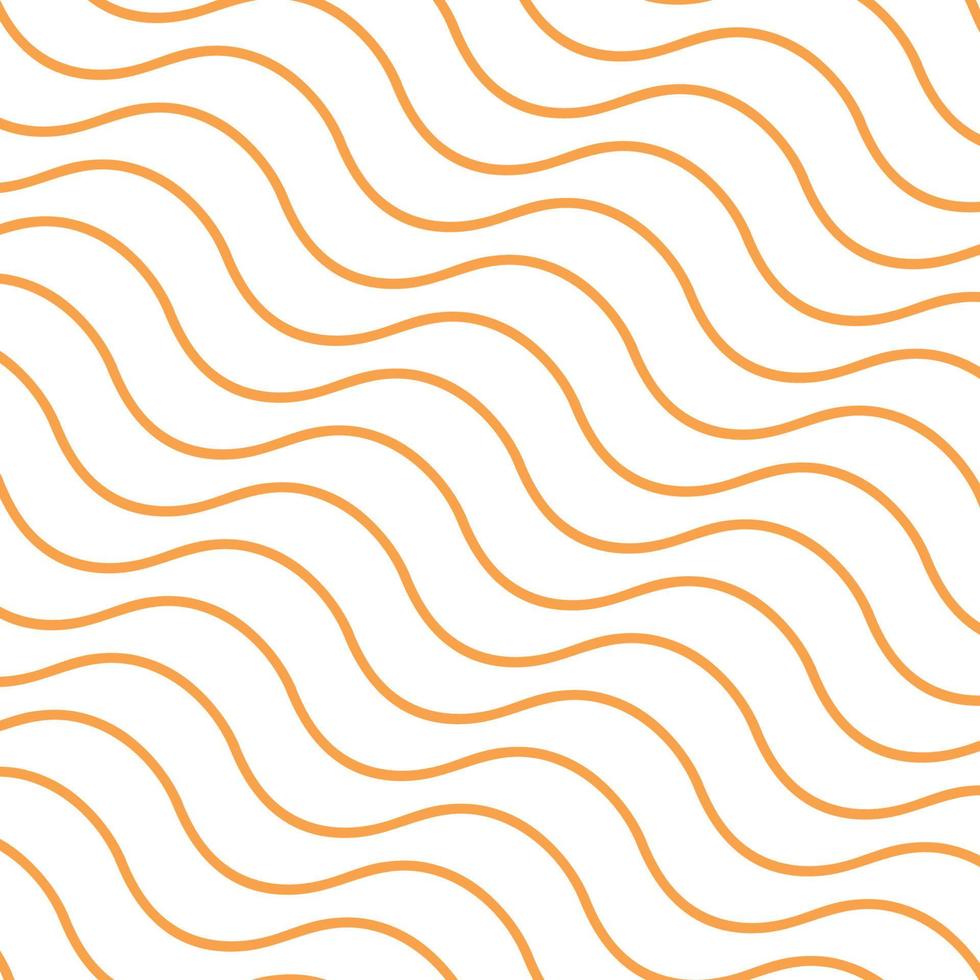 seamless orange lines waves abstract background vector