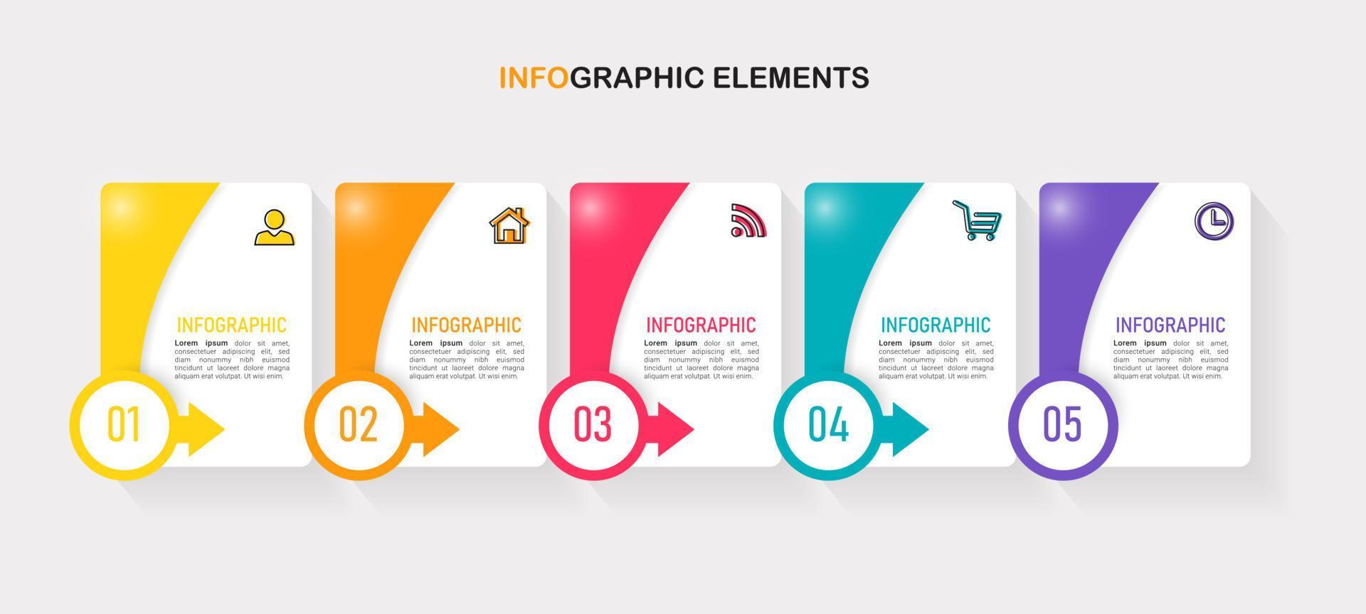 Infographic design business template vector