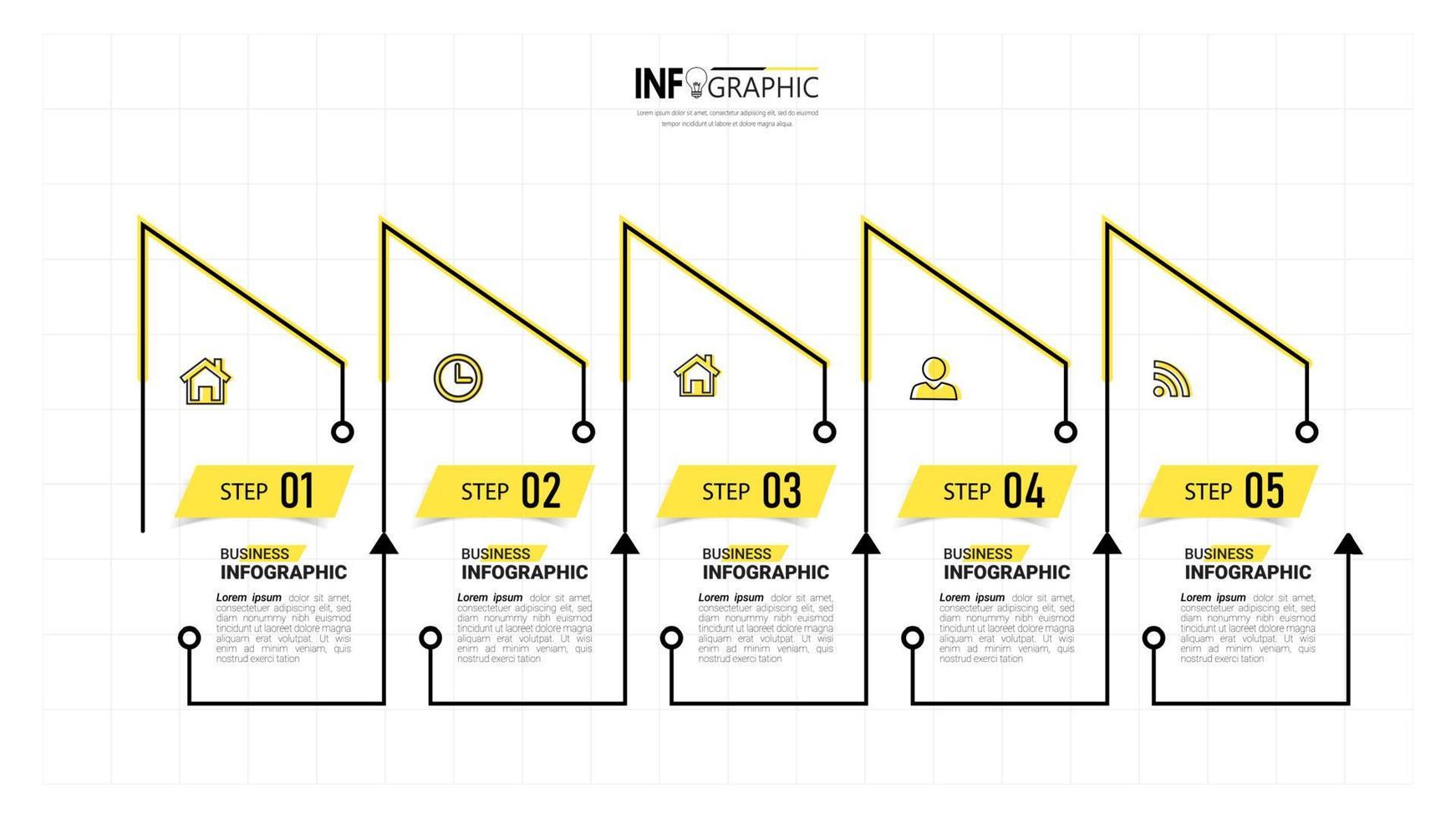 Timeline infographics design template vector