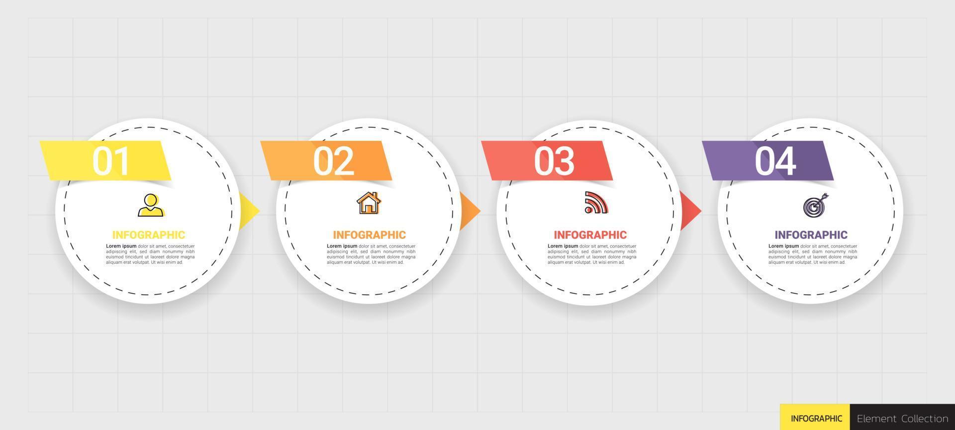 Colorful abstract business infographic vector