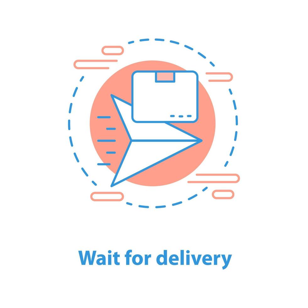 Delivery waiting time concept icon. Shipping service idea thin line illustration. Vector isolated outline drawing