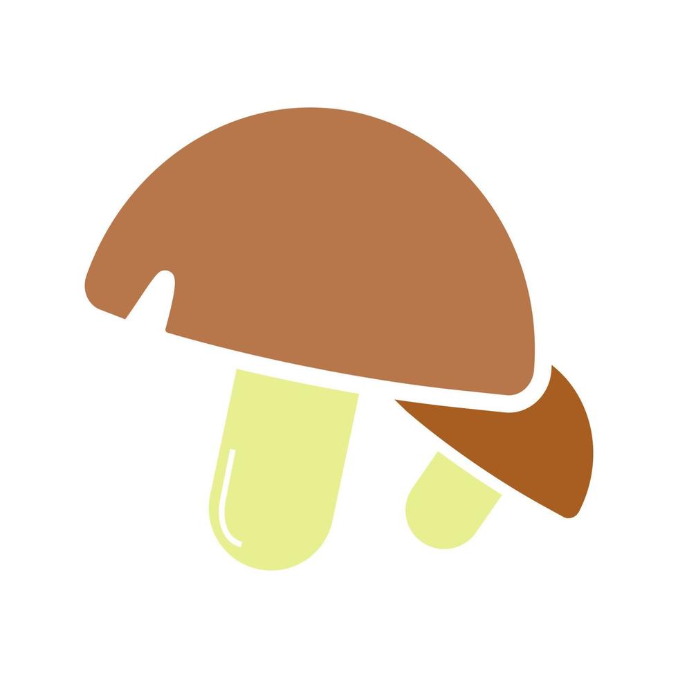 Mushrooms glyph color icon. Champignons. Silhouette symbol on white background with no outline. Negative space. Vector illustration