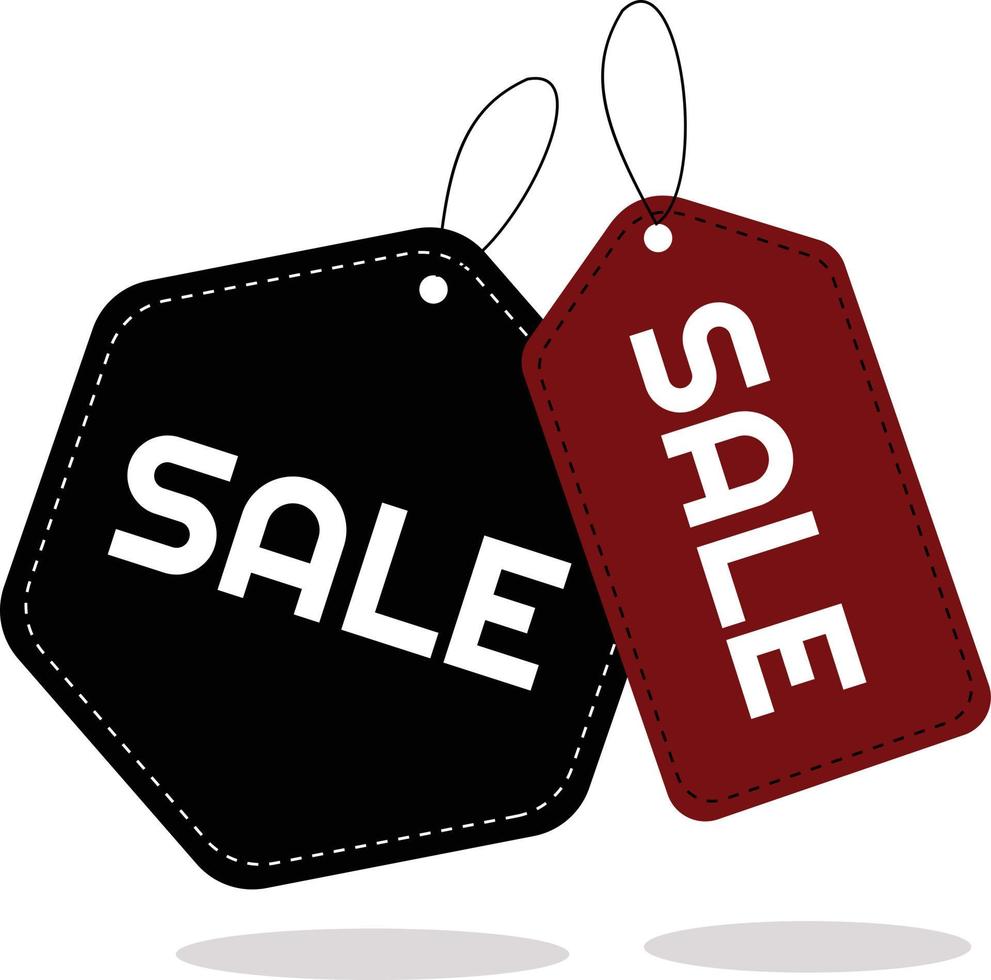 a social banner sale black and red with white dashed border vector