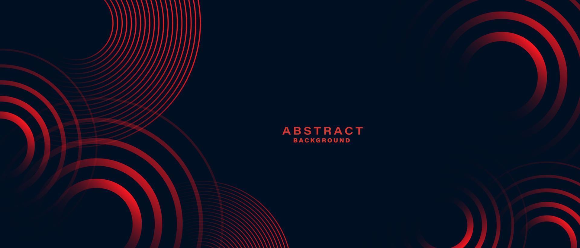 Abstract black background with radial circles. vector