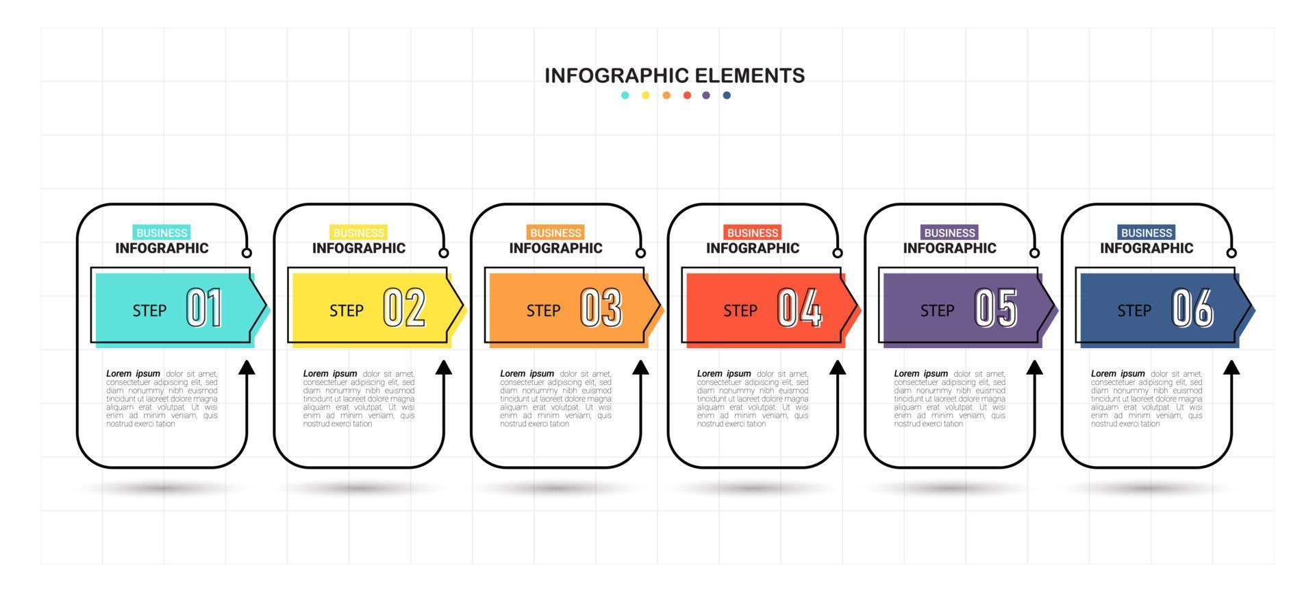 Timeline infographics design template vector