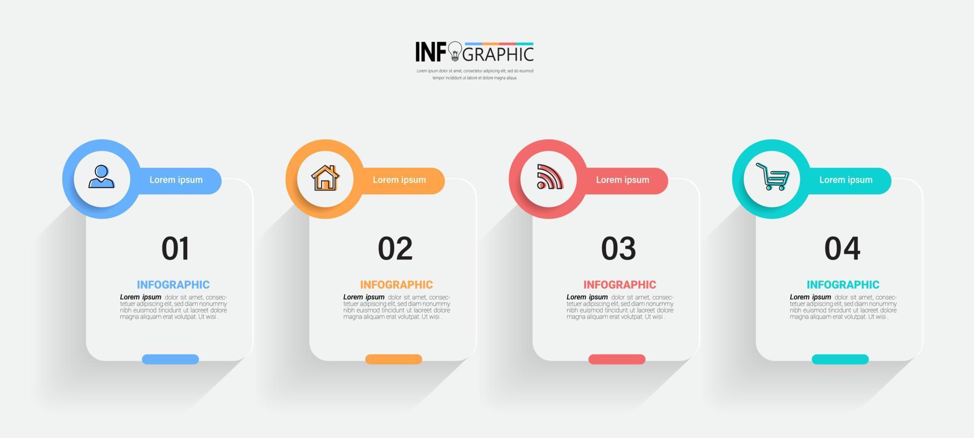 Infographic design business template vector