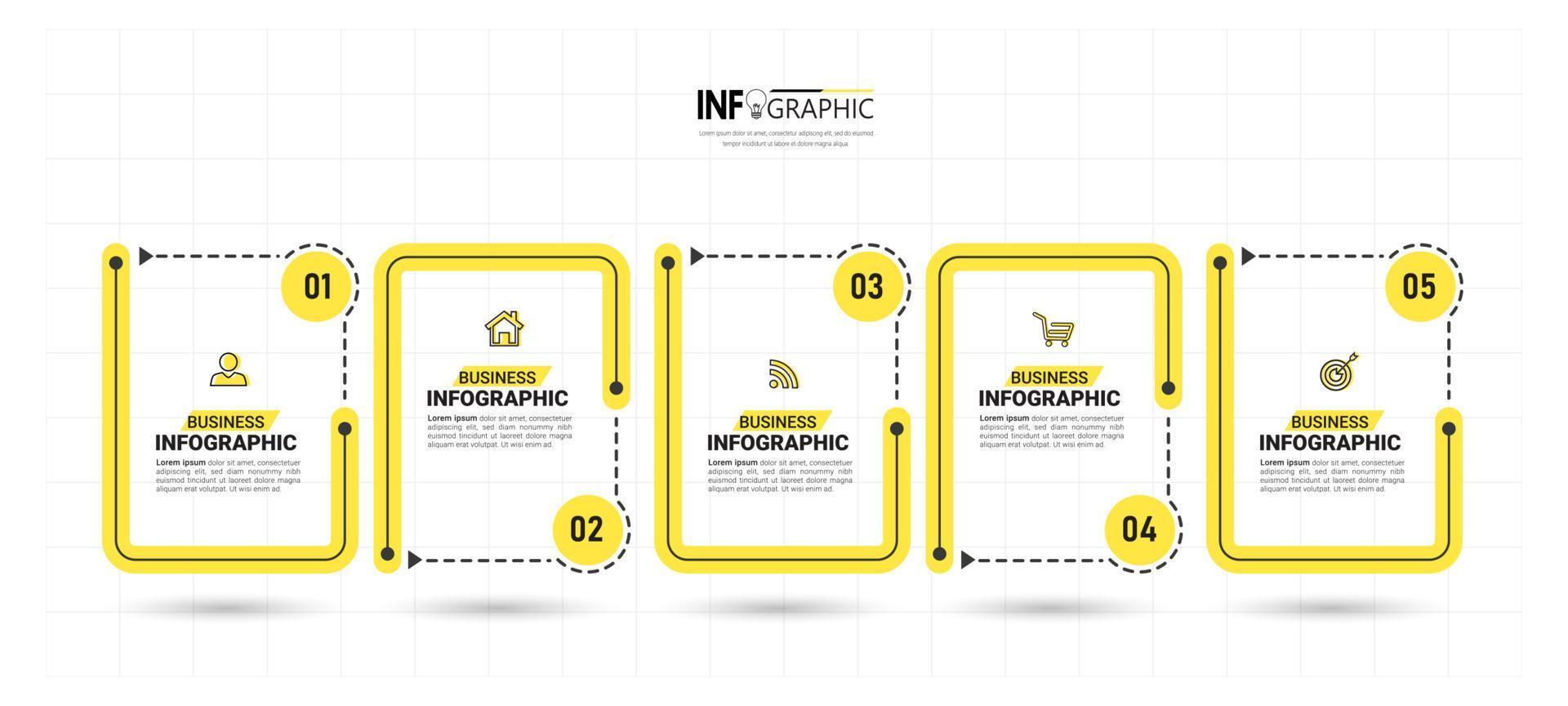 Timeline infographics design template vector