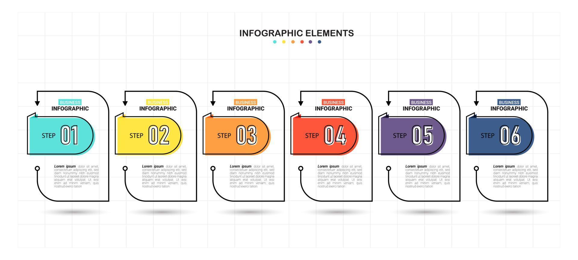 Timeline infographics design template vector