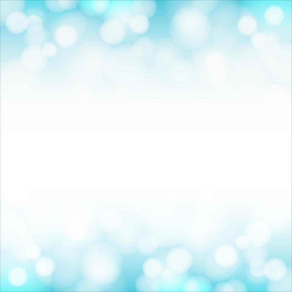 Abstract blue sky background with blurred bokeh light effect. vector
