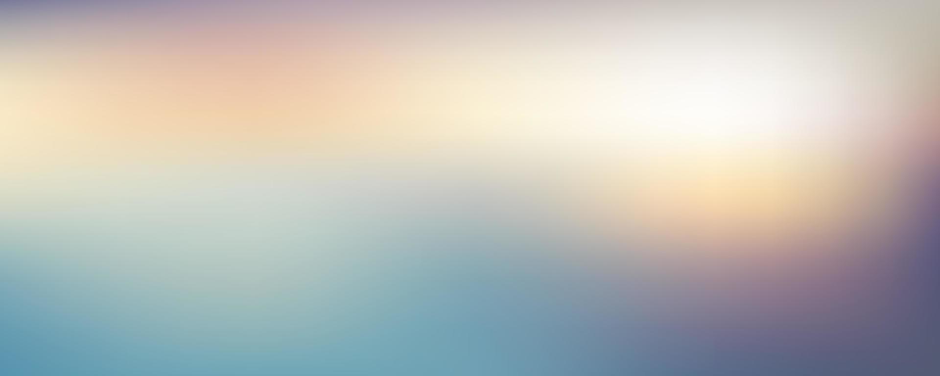 Abstract blurred gradient twilight background. Colorful sky with sunlight. vector