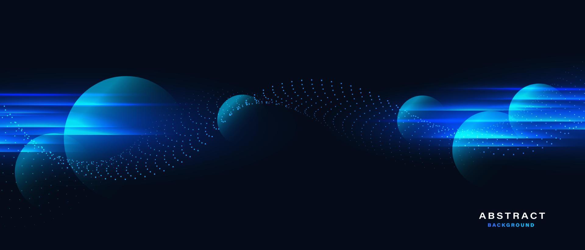 Blue abstract digital technology background vector