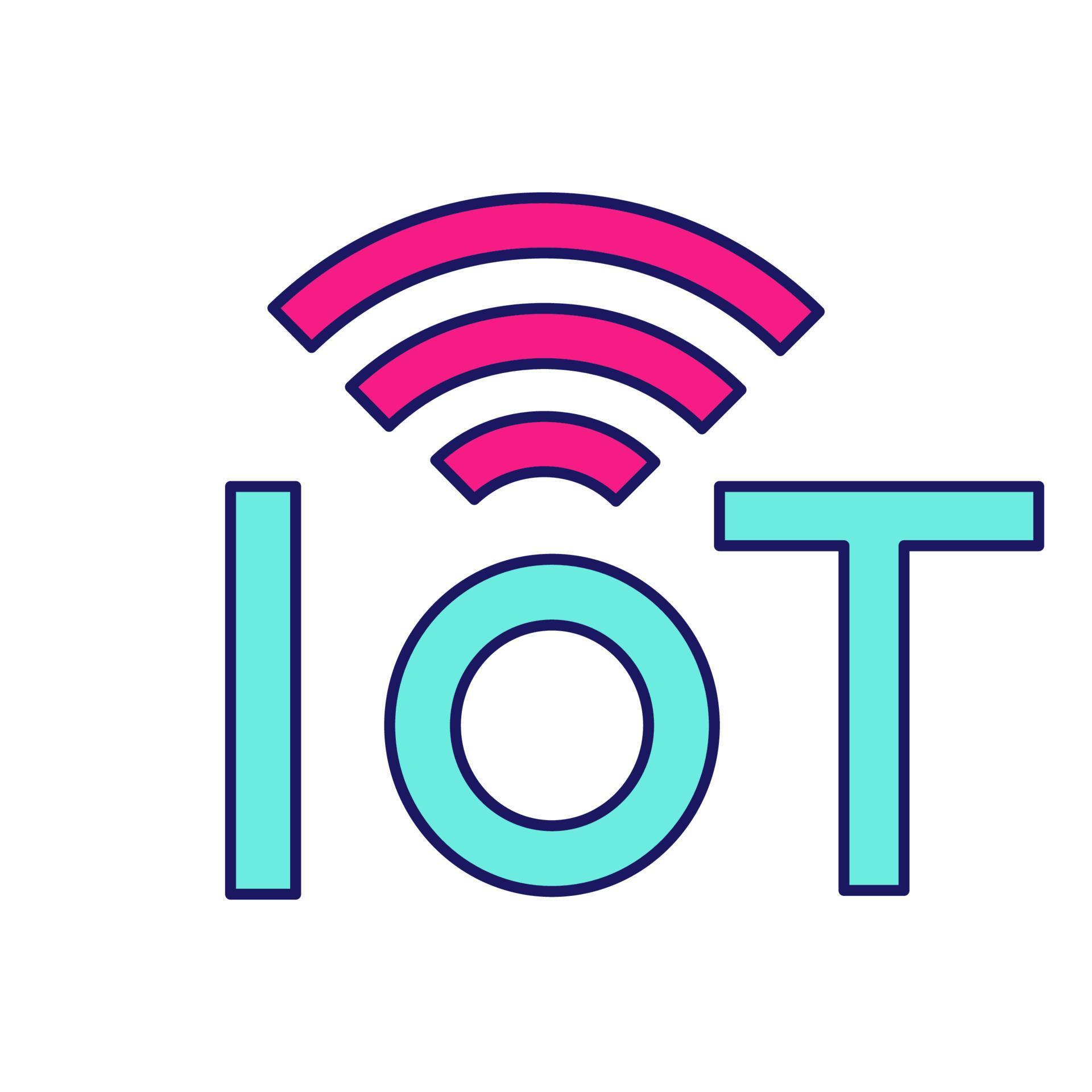 of things color icon. IoT signal. Artificial intelligence