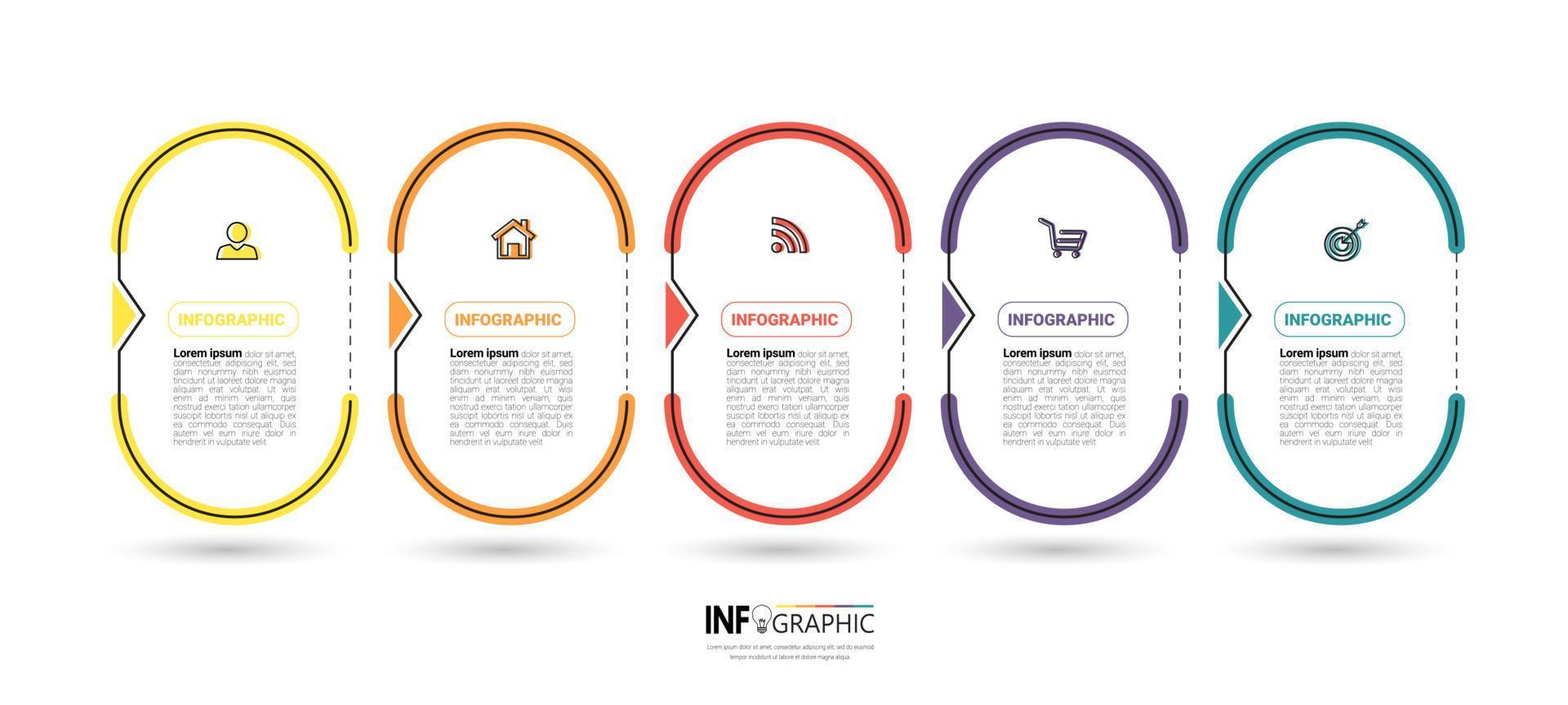 Colorful abstract business infographic vector