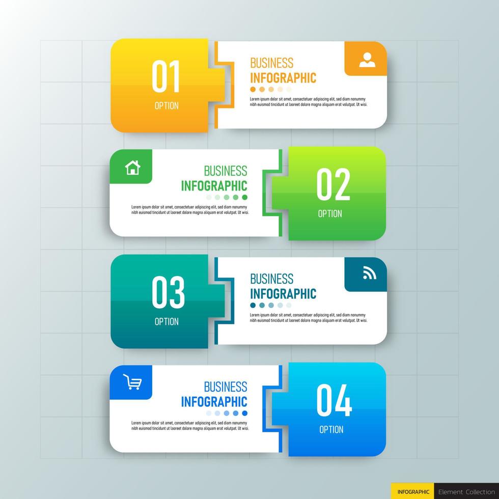 Process infographic template vector