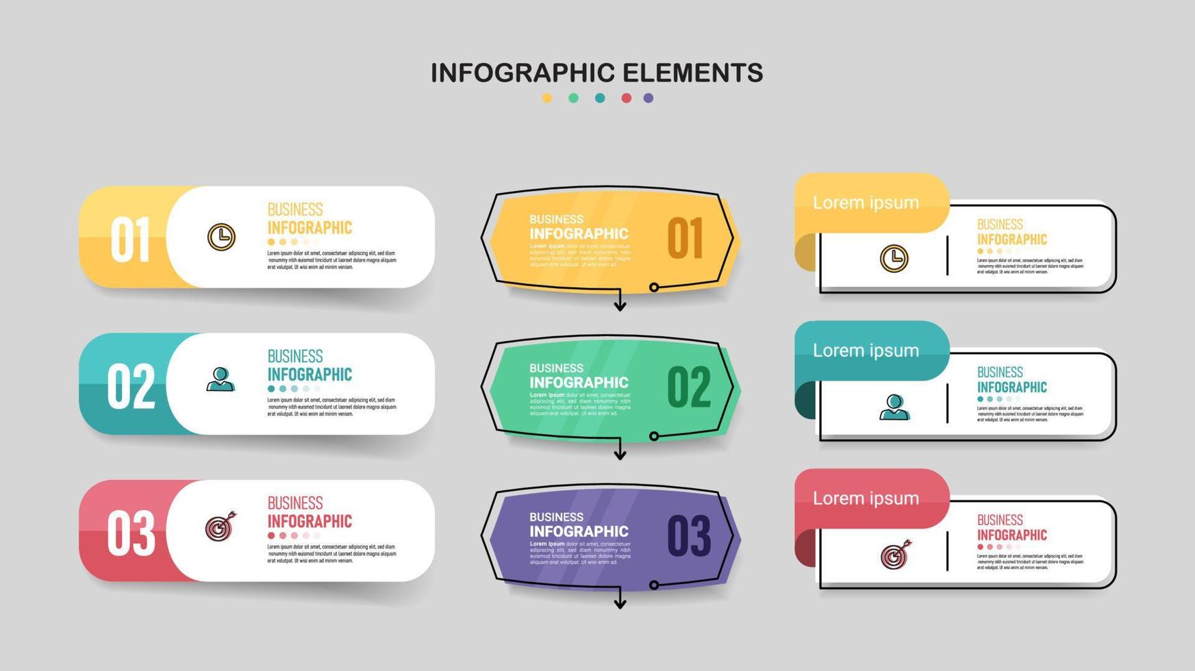 Infographics element collection vector