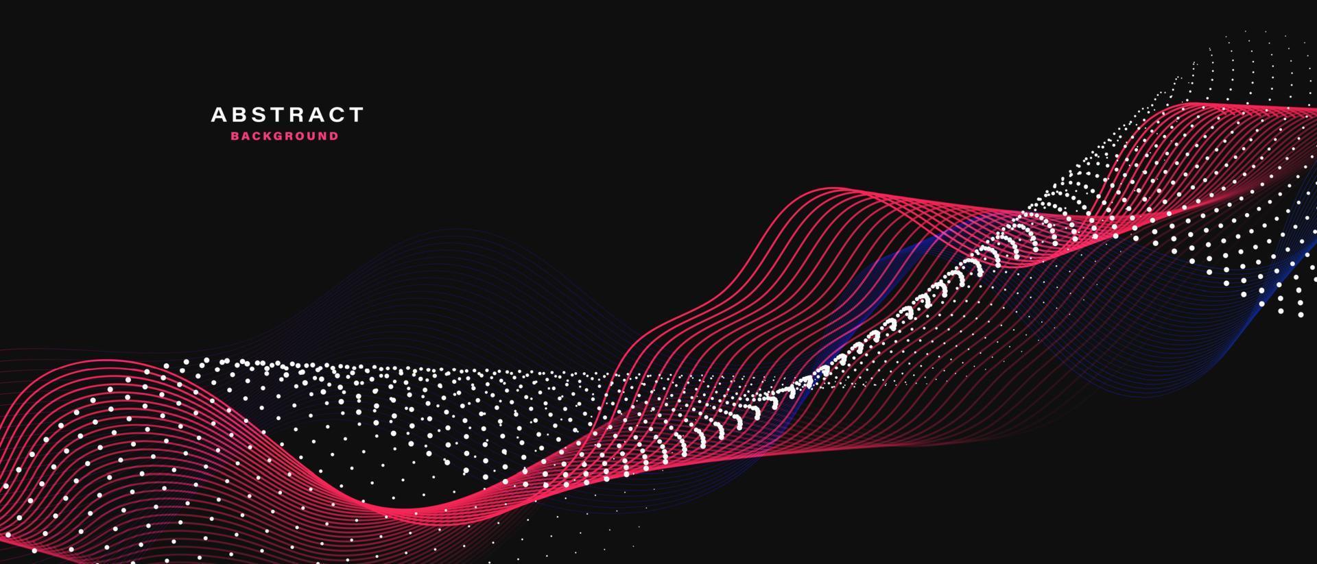 Abstract colorful background with flowing particles. vector