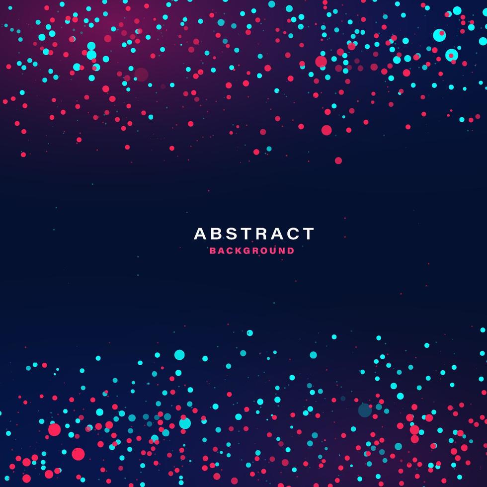 Abstract colorful particles background. vector