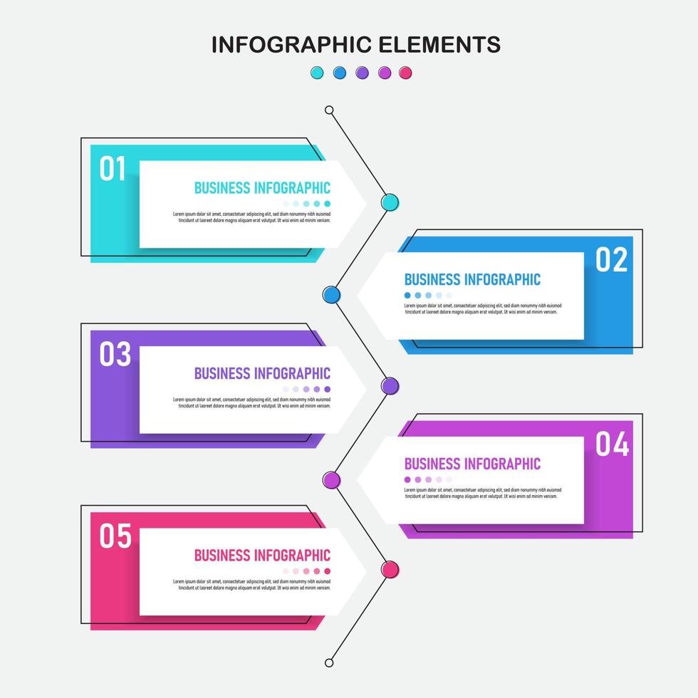 plantilla de negocio de diseño infográfico vector