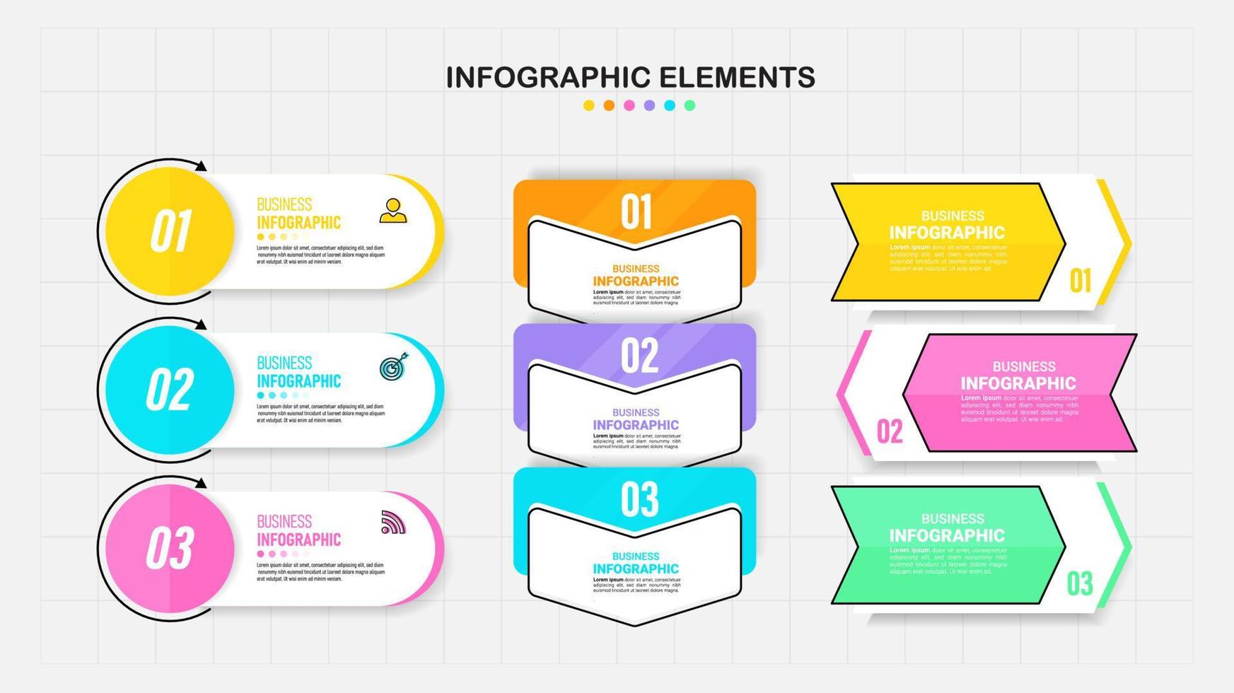 Infographics element collection vector