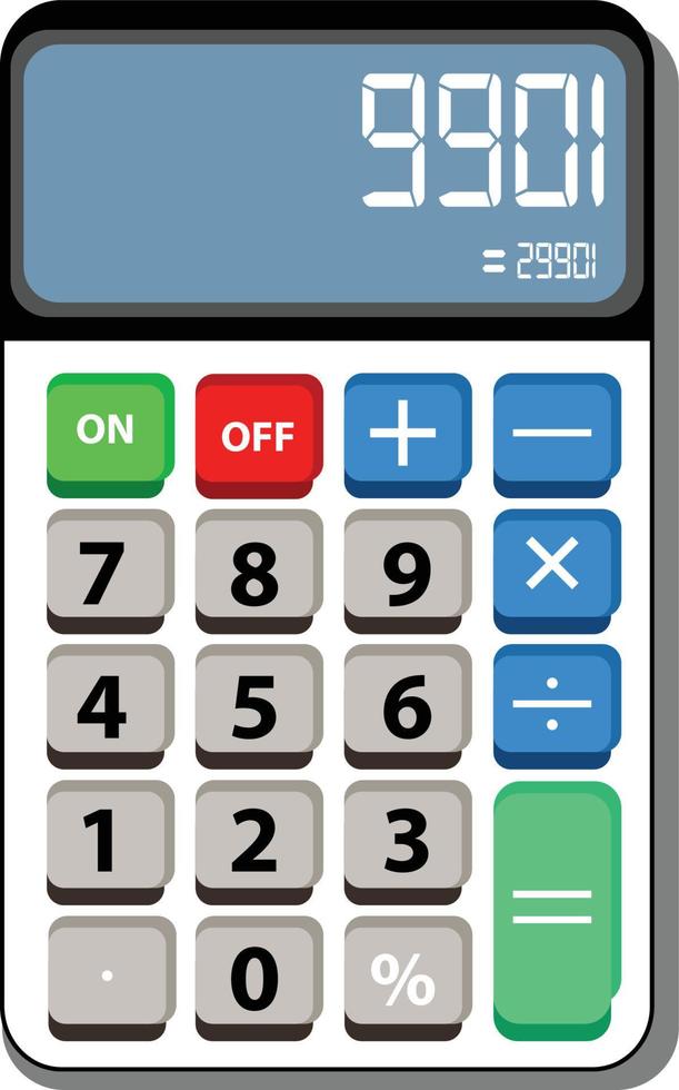 Calculator with stylish look vector