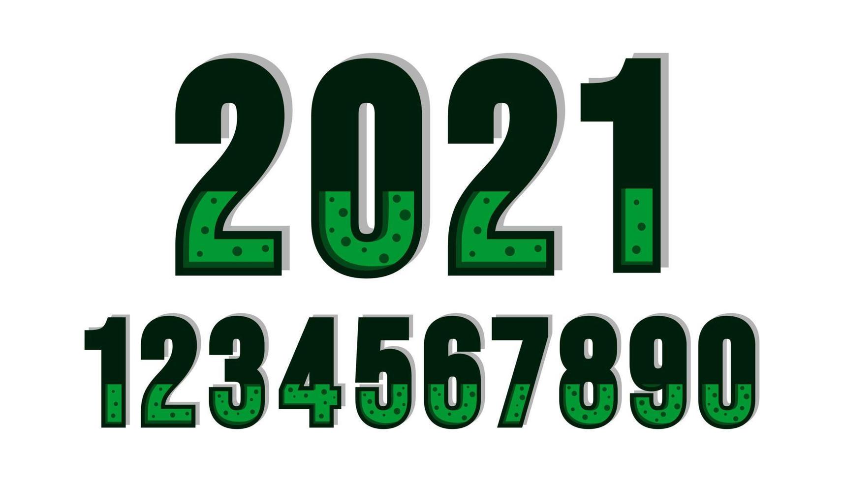numbers that are manipulated in shapes and colors and different variations as materials to beautify your future design vector