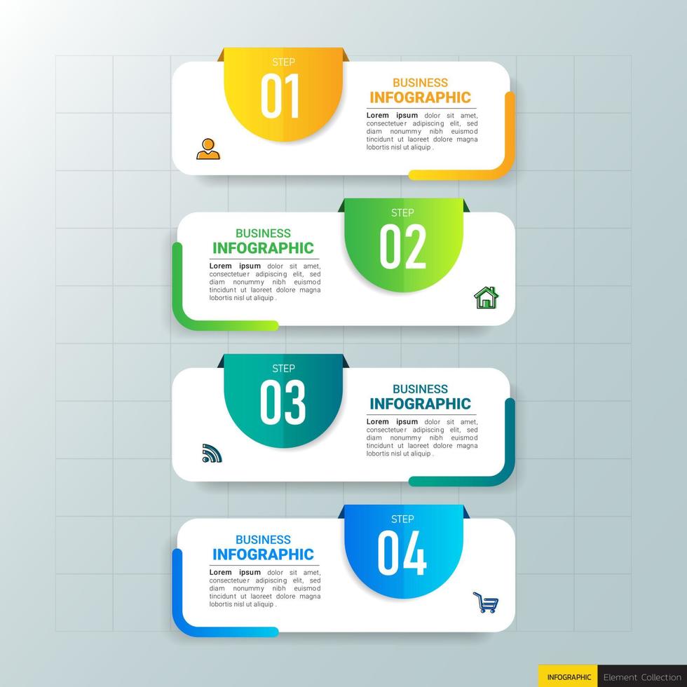 Colorful abstract business infographic vector