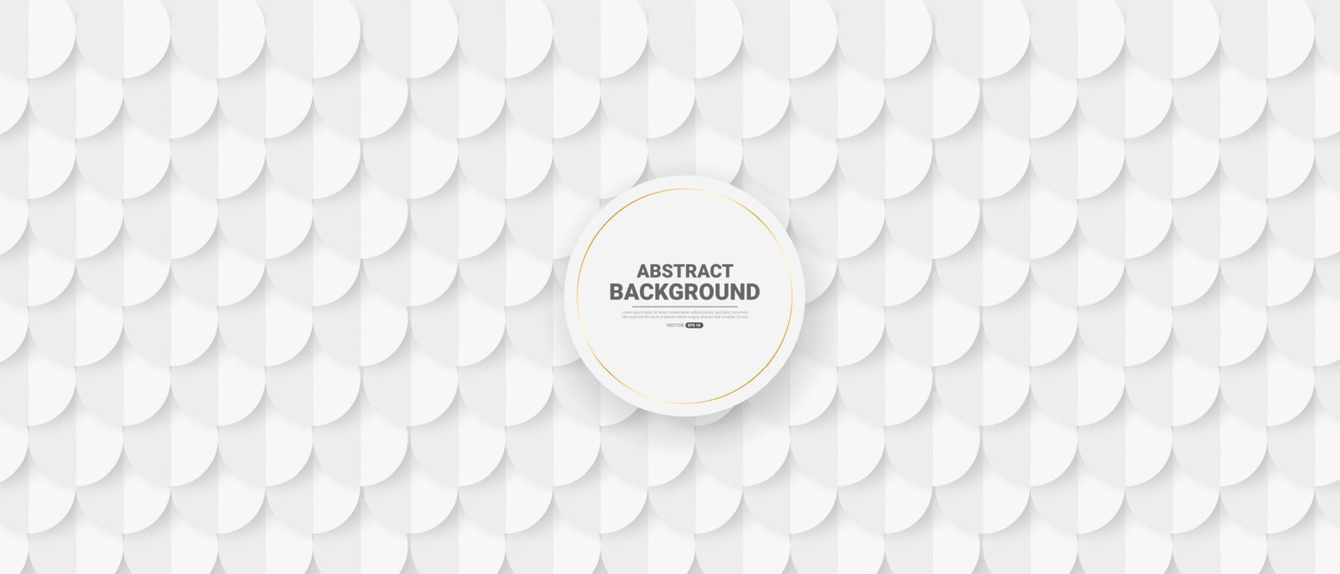 White abstract background in 3d paper style. vector