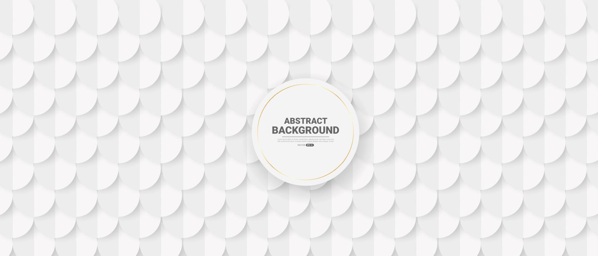 White abstract background in 3d paper style. vector