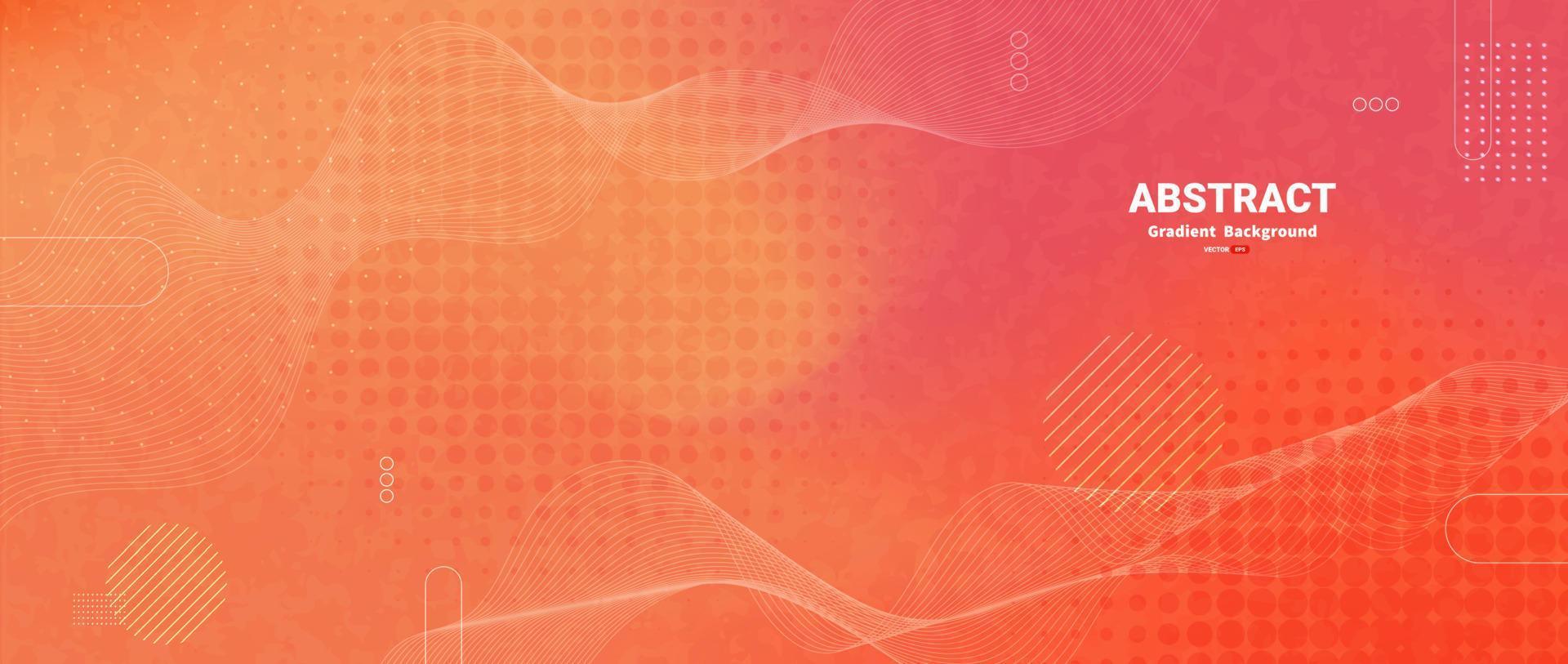 Modern abstract background with wavy shapes and halftone. vector