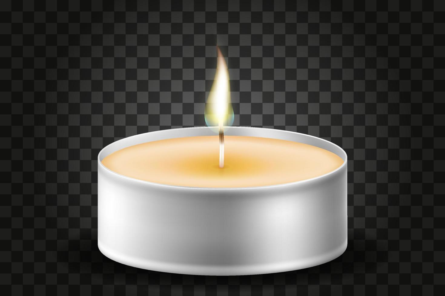 burning wax candle vector illustration isolated on transparent background