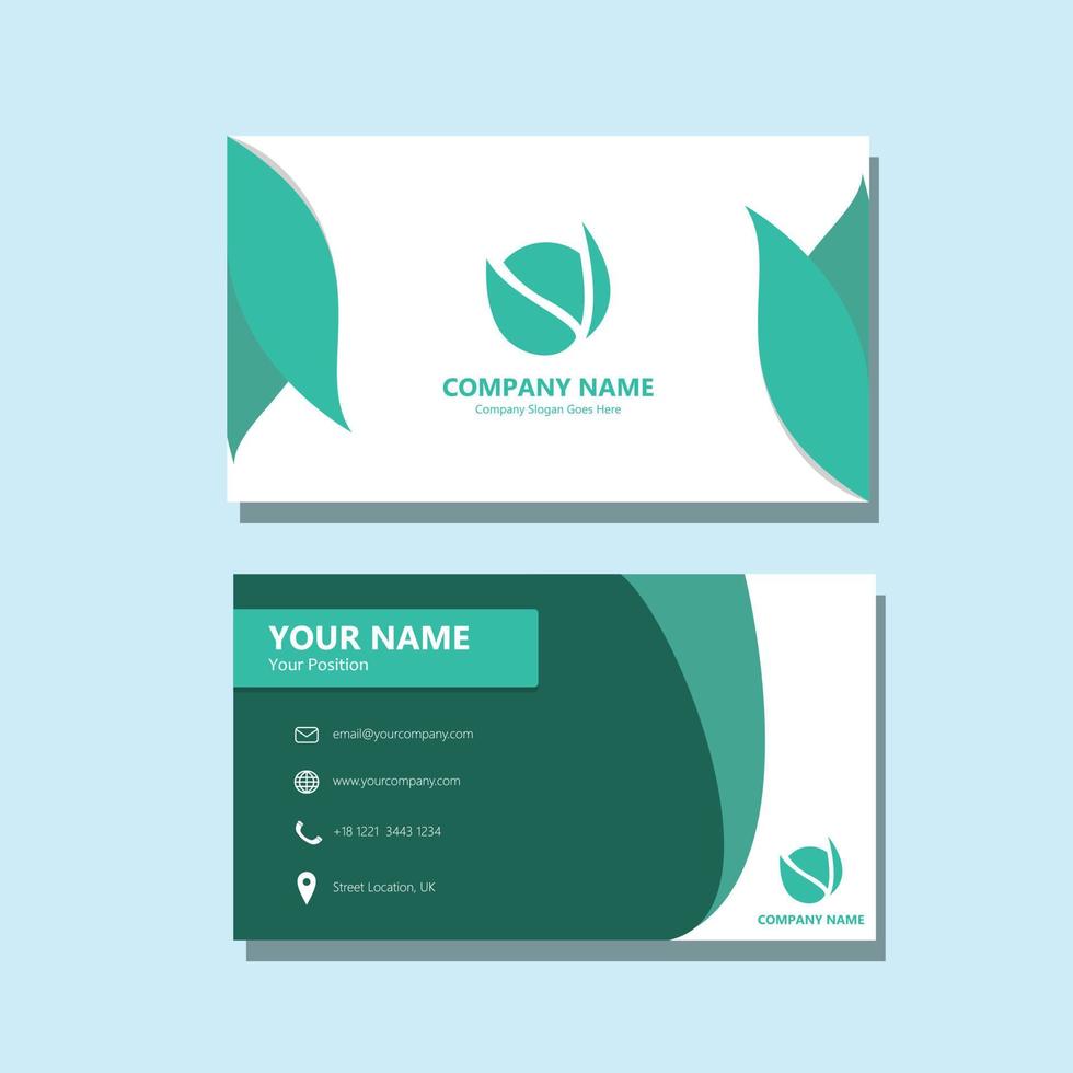 Flower business card template vector