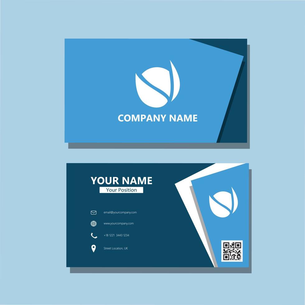 Paper minimalist business card template vector