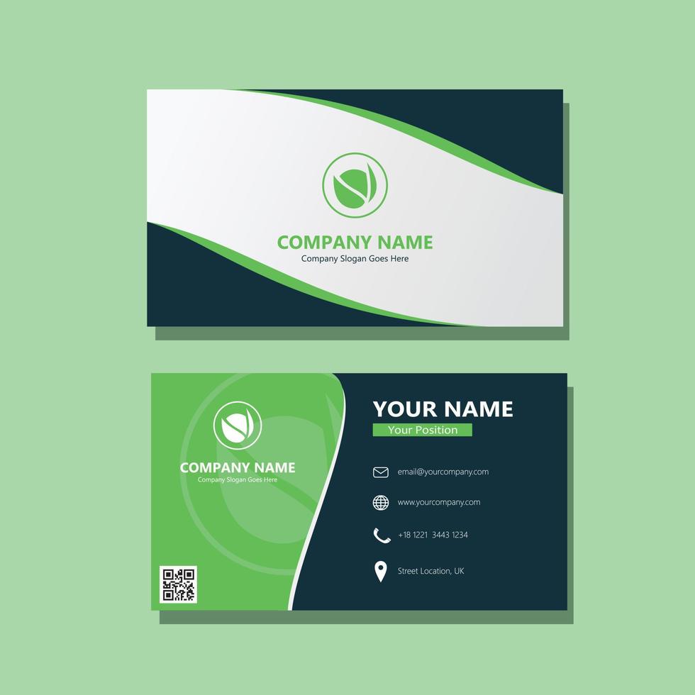 Trendy business card template vector