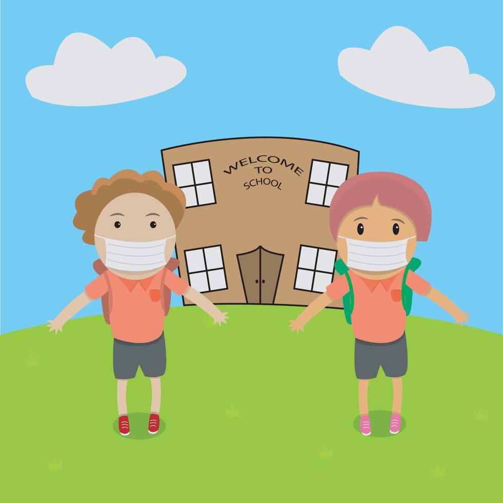 Student On Back To School and Background vector