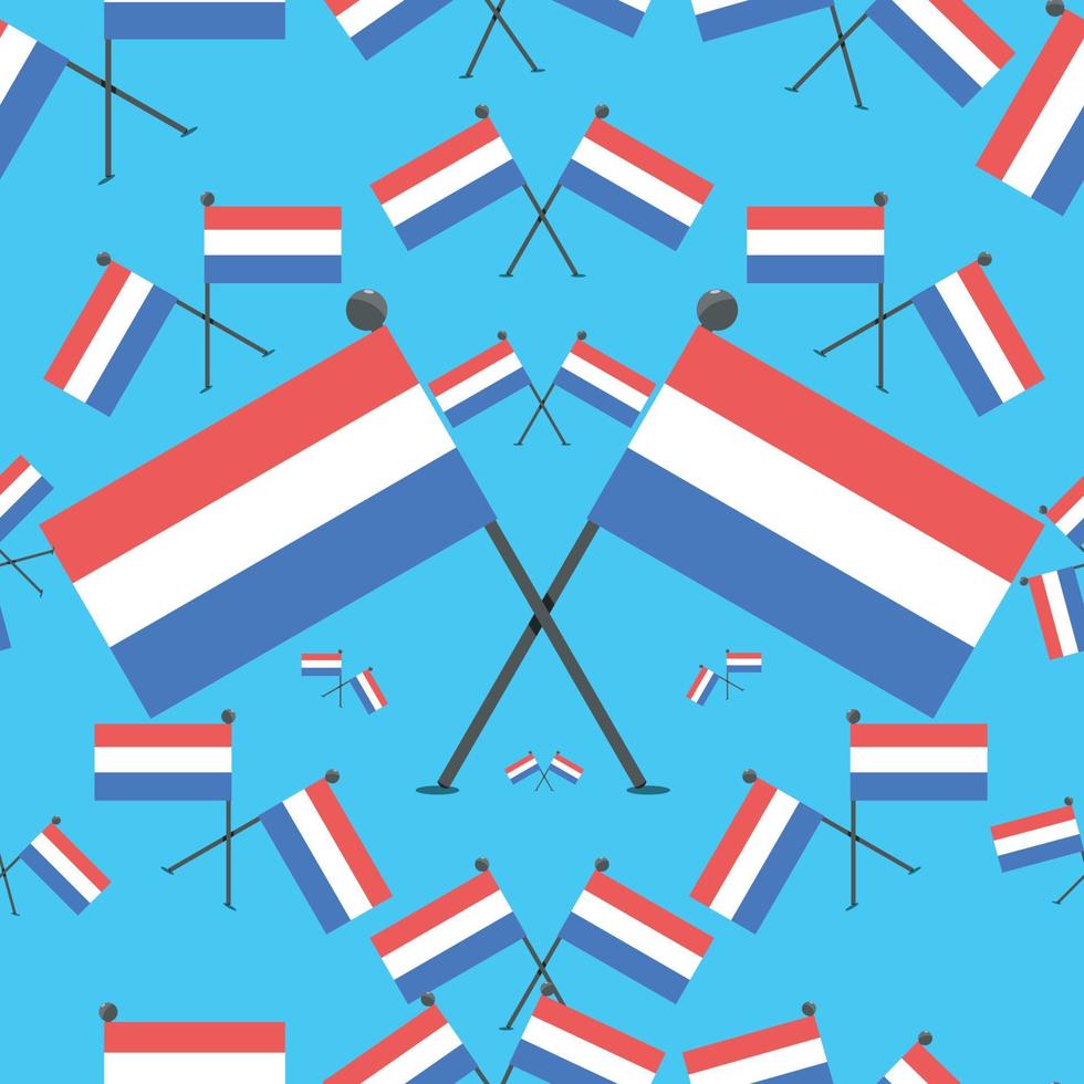 Vector Illustration of Pattern Netherlands Flags
