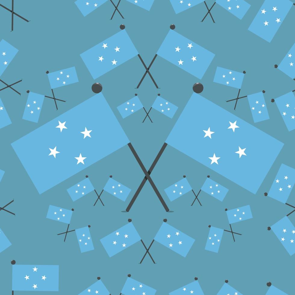 Vector Illustration of Pattern Micronesia Flags